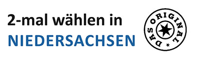 Logo der Aktion Einfach wählen - 2-mal wählen in Niedersachsen